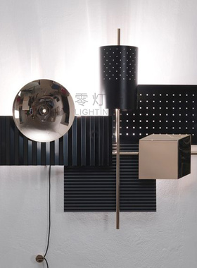 设计师简约多元化几何拼图铁艺壁灯酒店办公室样板房餐厅定做壁灯