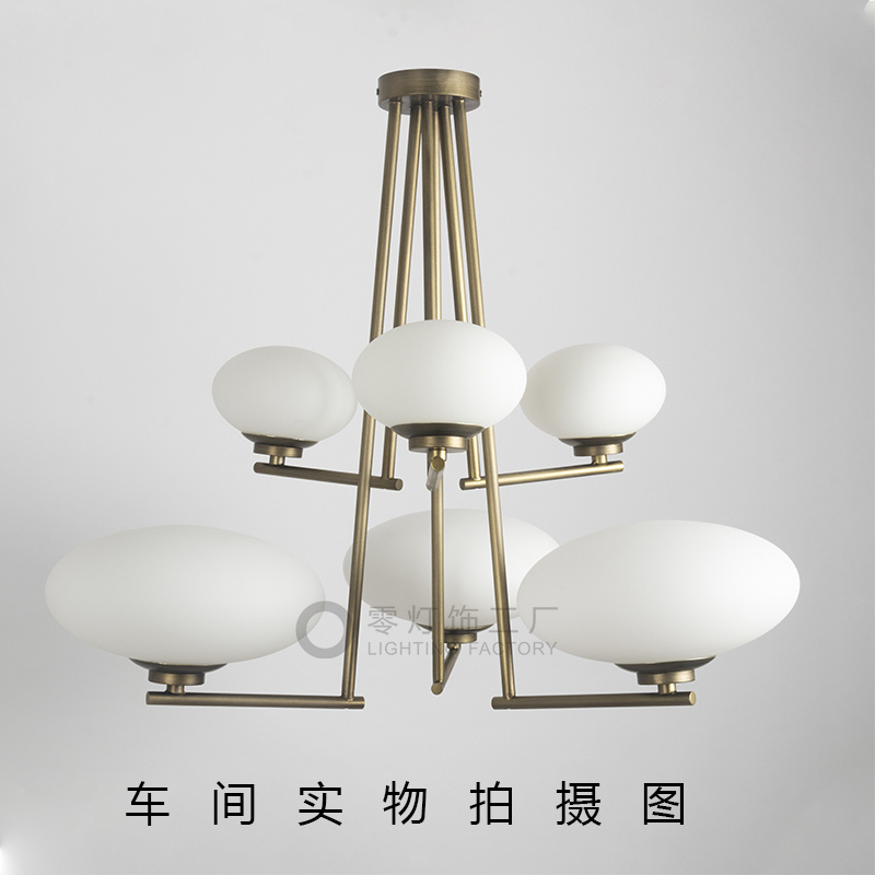 设计师别墅样板房玻璃吊灯定制