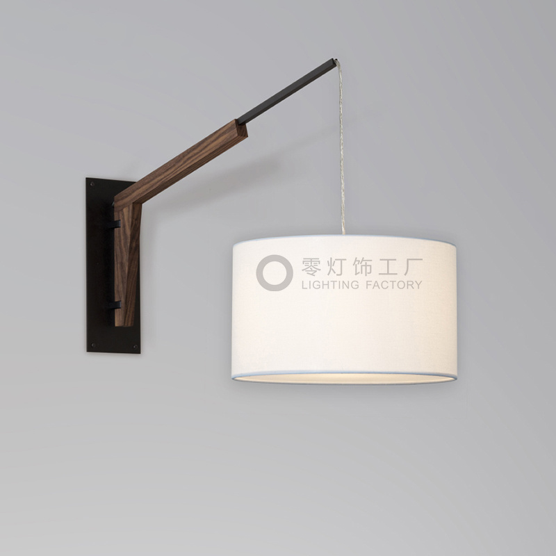 轻奢现代木纹简约创意奢华壁灯 客厅餐厅样板房民宿卧室定制壁灯