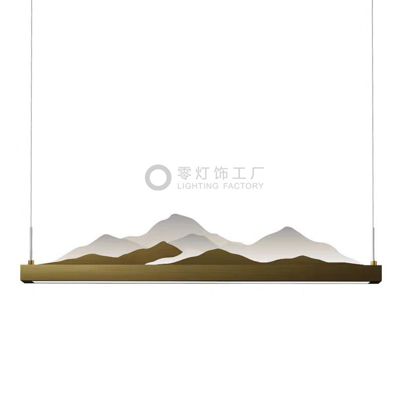 设计师禅意风样板房定做铁艺吊灯