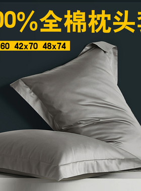 纯棉42x70x42深睡枕pro枕套星二代100全棉一对球枕头套40x60一只