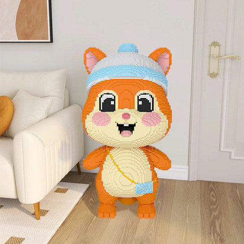 2024新款松鼠积木益智拼装玩具