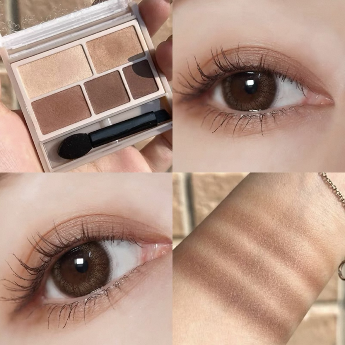 canmake/井田砍妹哑光五色眼影盘便携大地色05日本眼影初学者修容