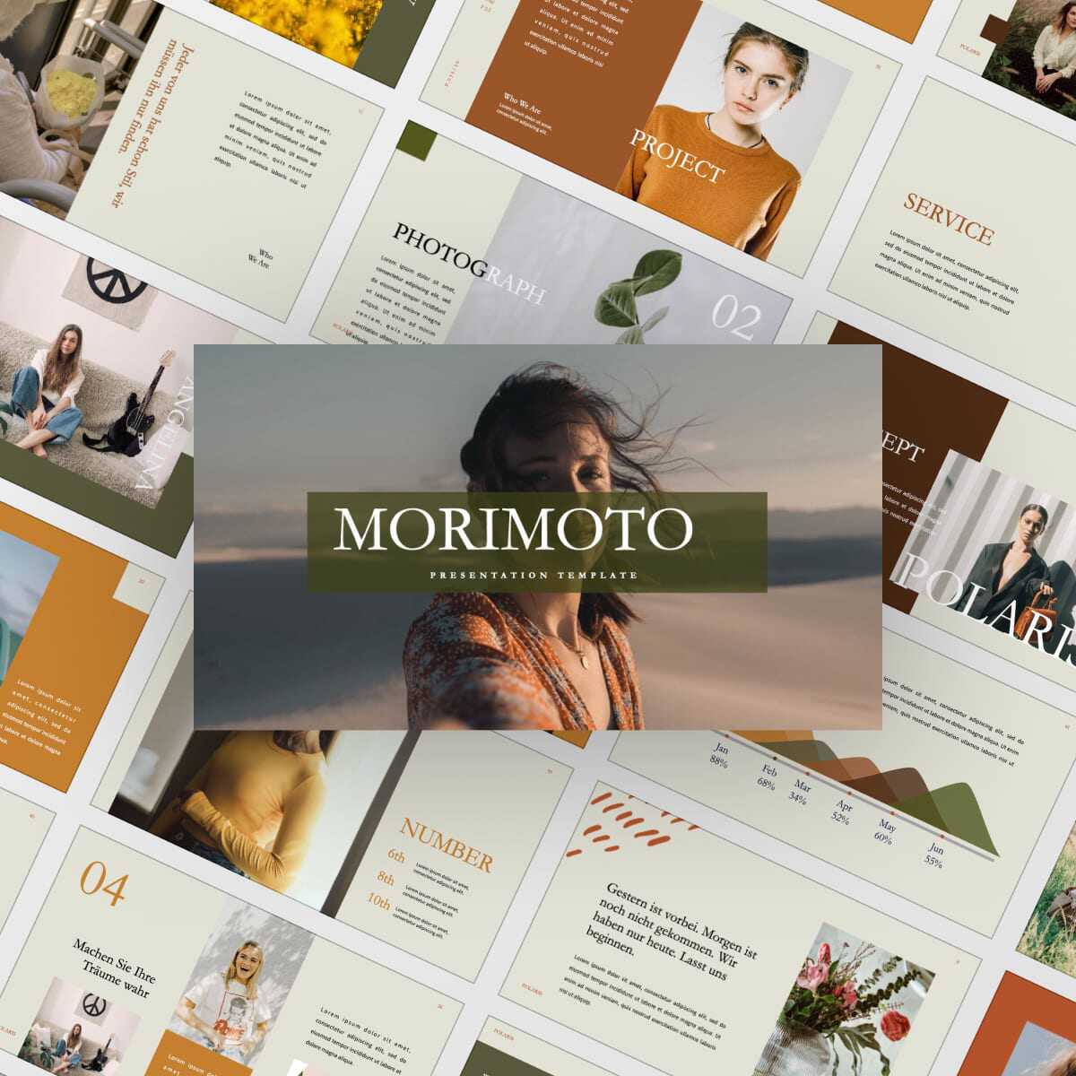 【文艺绿色】高级图片排版ppt模板keynote工作汇报总结述职报告