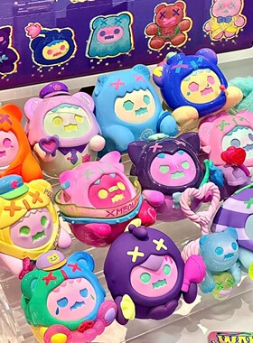 新品ShinWoo坏熊都市幽灵熊系列盲盒潮玩手办可爱摆件女礼物