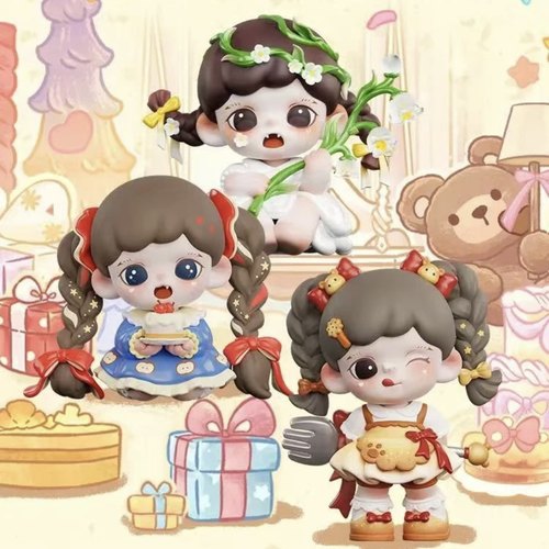 现货Zoraa宝宝兔一个高手晴天彩虹妹妹遛狗潮玩展会吊卡可爱礼物