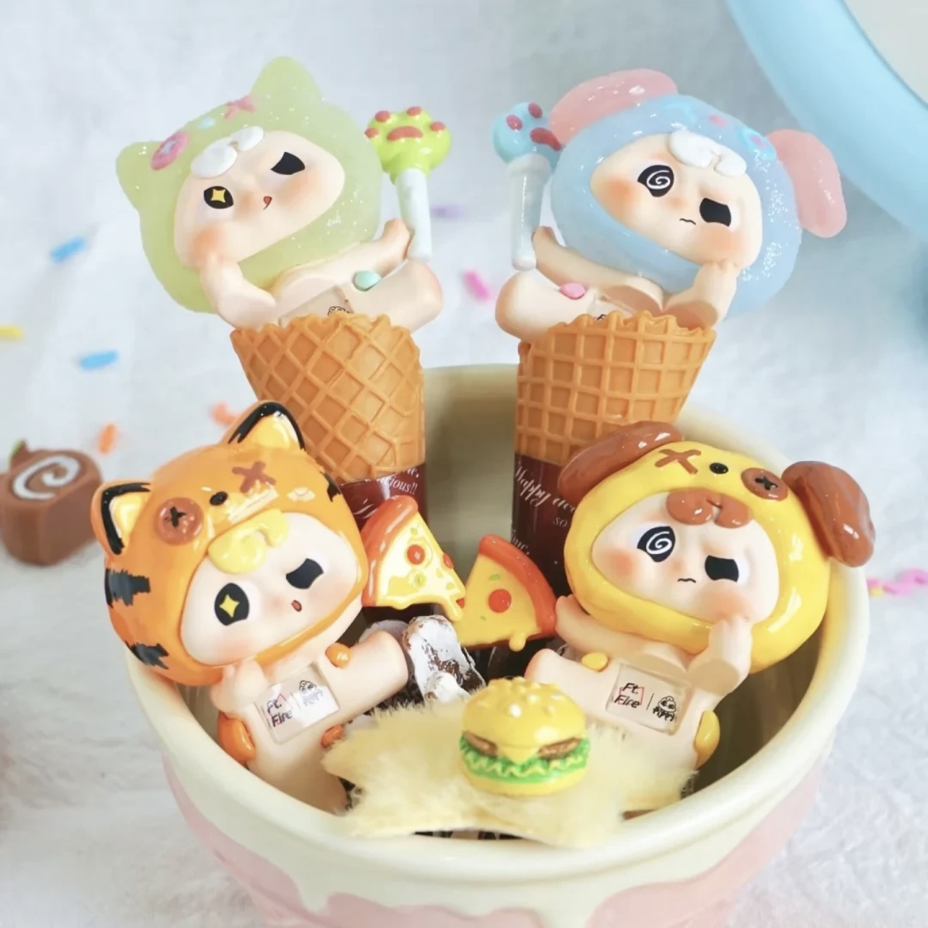 现货Pippy乌阿娃pitty一起开趴系列mini萌粒盲盒潮玩手办摆件礼物