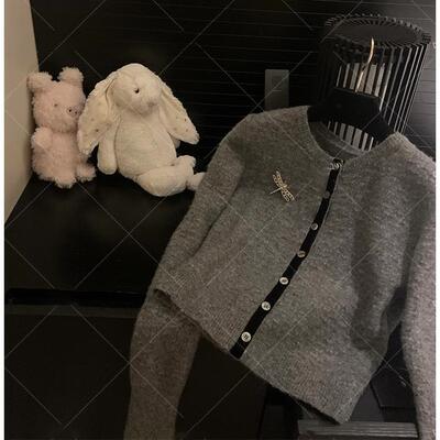 针织开衫女赫本风吊带裙两件套