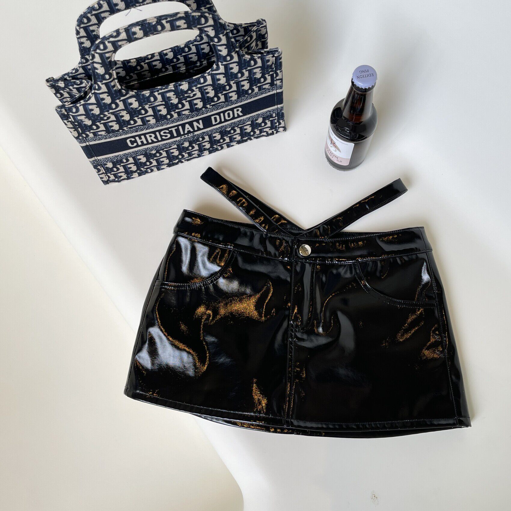 黑色皮裙半身裙女夏季设计感高腰显瘦性感辣妹紧身包臀短裙