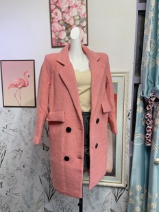 吊牌价1680高货含羊毛80% 2026秋冬呢子中长款外套女保暖大衣百搭