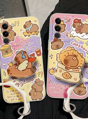 卡皮巴拉适用红米K70手机壳Redmi note12/11/9/10/13Pro全包防摔K60可爱K30潮K40个性K50女note13Pro软硅胶套