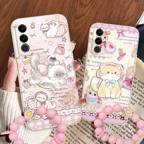 可爱卡通适用三星Galaxy S25/S23/S21/S20/S22/S24手机壳A71A73全包A56女A36A81A90防摔A55A53A52A54软硅胶套