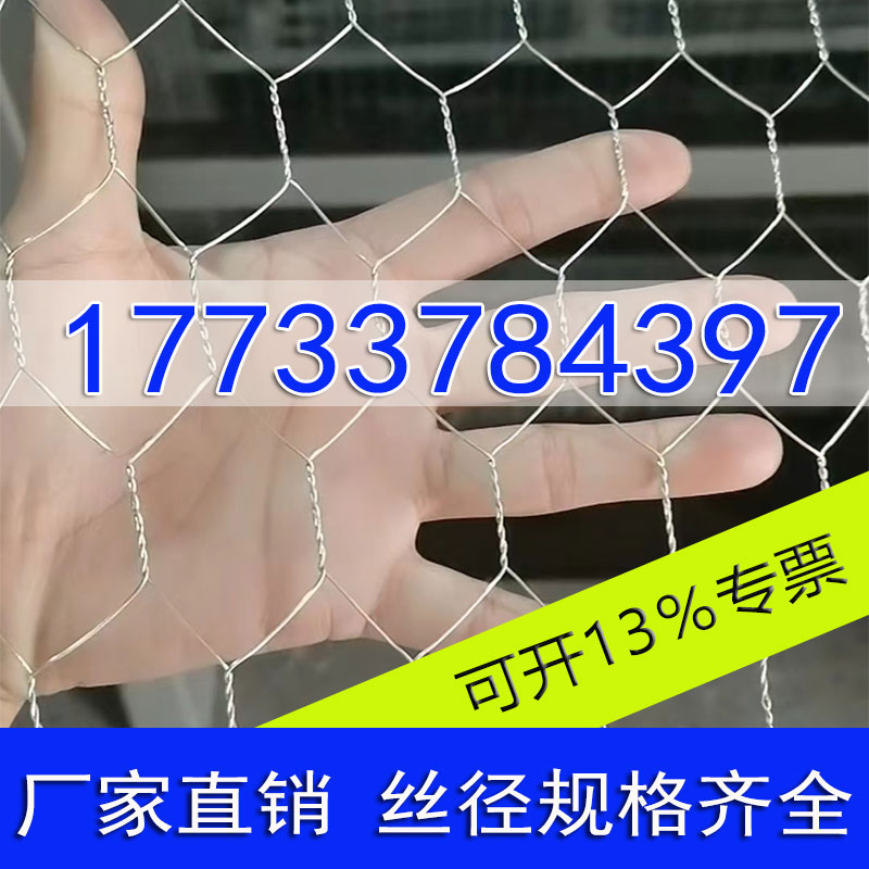 。六角铁丝网电厂保温棉镀锌铁丝网汽轮机拧花网六角网不锈钢钢丝