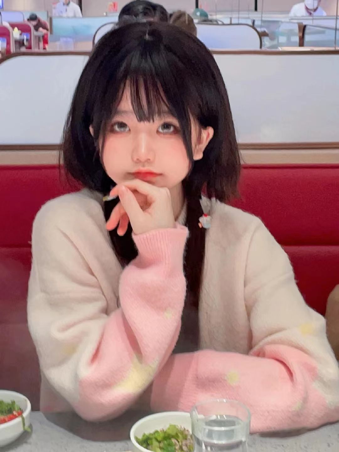 水母头假发女长发公主切全头套女2023整顶lolita黑长直日系姫发式