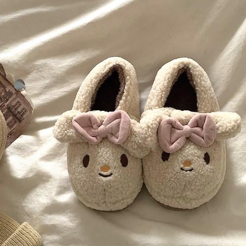 全包可爱卡通蝴蝶结棉拖~