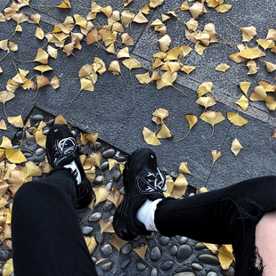 女 街拍学生港味bf风运动休闲鞋 韩国新款 ins百搭原宿ulzzang老爹鞋