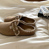 女2025日系百搭懒人一脚蹬包头半拖鞋 金屿鹿 韩国ins复古勃肯鞋 潮