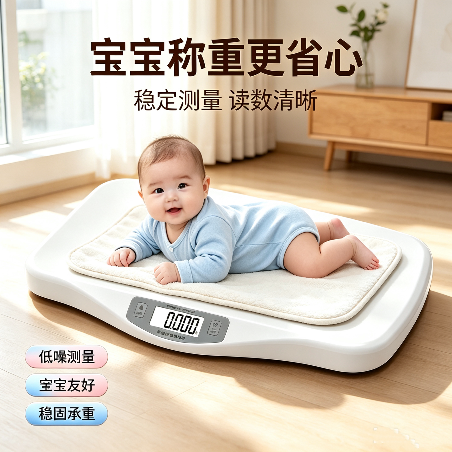 HB/汇宝婴儿电子体重秤液晶显示