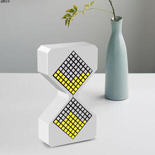 高级客厅桌面解压科技摆件柜子发光感应赛博感沙漏沙漏电子黑重力