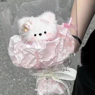 包扭扭扭扭小狗糖葫芦花束棒串可爱生日礼物手工diy材料毛根女棒