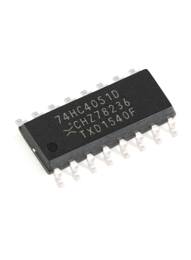 进口 74HC4051D,653 SOIC-16 8通道模拟多路复用器分解器芯片10个