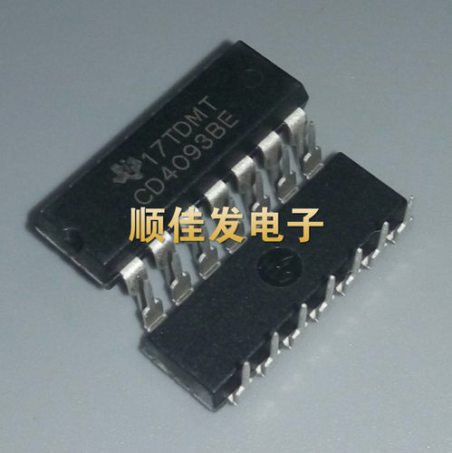 全新 CD4093 CD4093BE DIP-14 与非触发器 逻辑 栅极和逆变器10个
