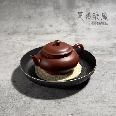 侘寂风壶承日式陶瓷干泡茶盘
