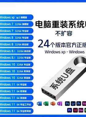 电脑重装系统U盘Windows11/10/7原版纯净版PE启动U盘免驱动u盘