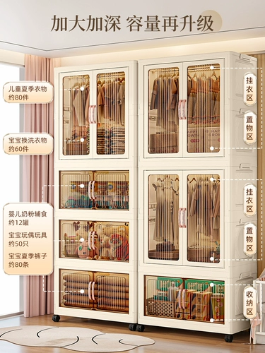 Простой гардероб Детский гардероб без установки домашнего шкафа для хранения одежды.