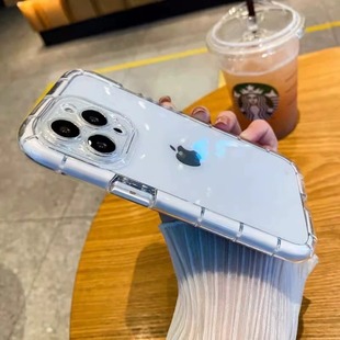 苹果16pro手机壳防摔气囊iPhone14promax夜光透明13男女全包12pro简约高级感11创意小众15pro保护套情侣潮流