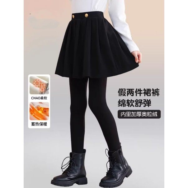 女童裙裤加厚儿童百褶带裙裤子假两件打底裤女大童一体加绒裤裙冬,童装/婴儿装/亲子装,裤子,淘宝优惠券,粉丝福利购,淘宝优惠卷