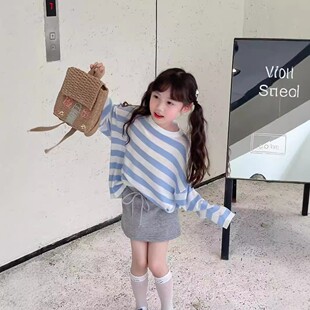 运动短裙灰色半身裙女童春夏2026新款a字包臀裙卫衣裙子止步半裙5