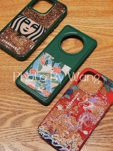 星巴克龙年手机壳新年星愿龙腾万里美事成真流沙花开富贵中国风非遗匠心人鱼适用于苹果iPhone华为