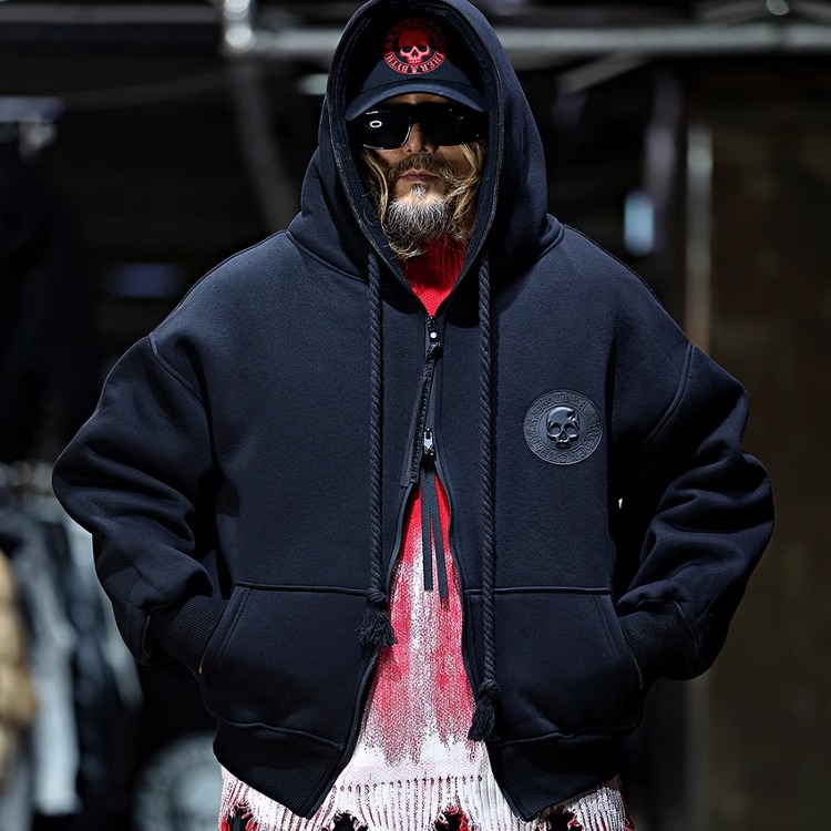 ByTheR抓绒连帽开衫卫衣