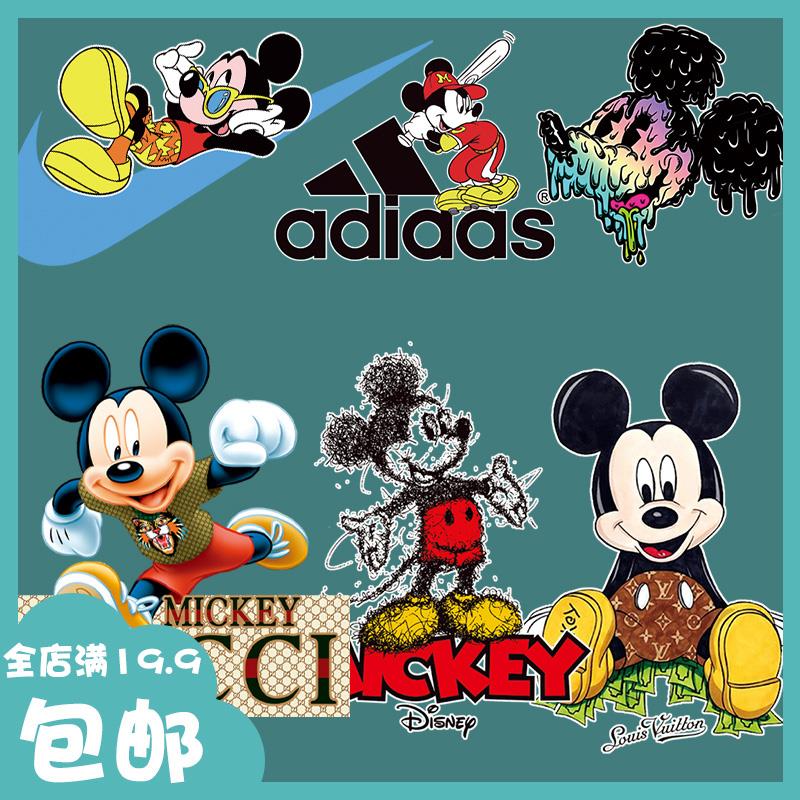 厂家直销Mickey米奇潮牌T恤卫衣烫画片A级diy卡通柯式平面服装印