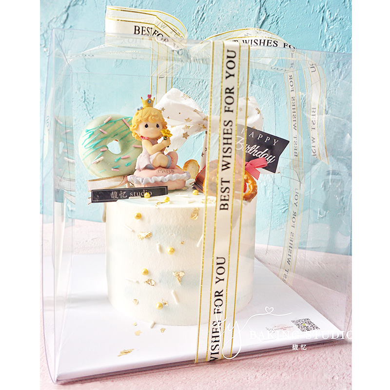 蛋糕盒透明爆浆海盐滴落裱花