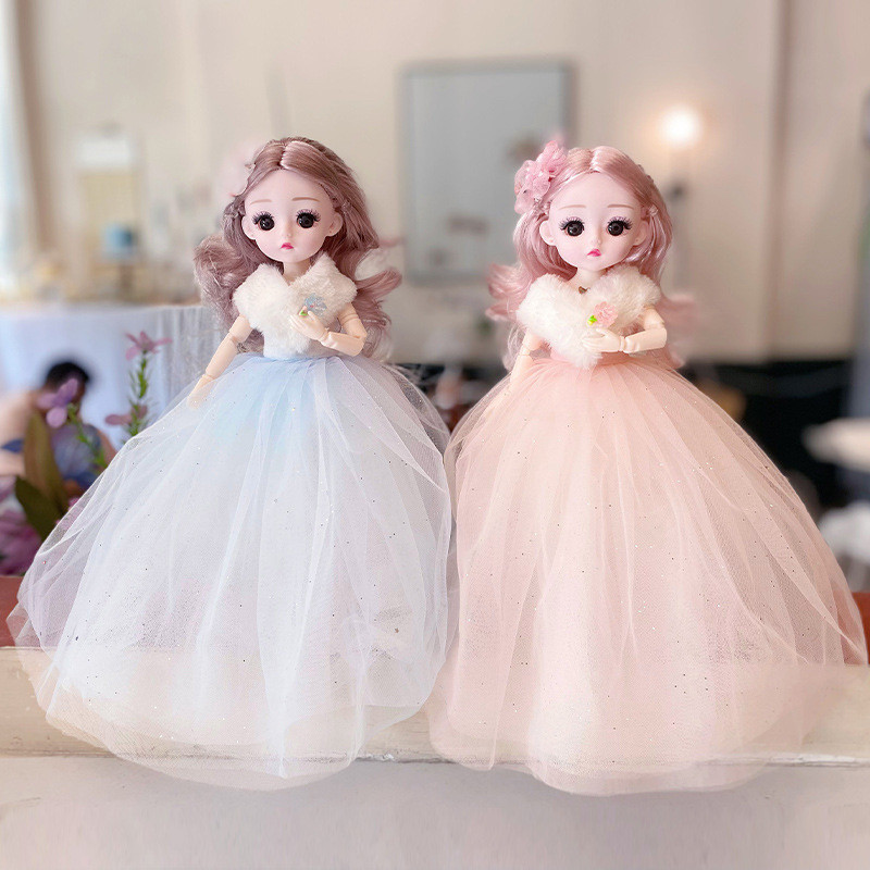 荟妍公主32厘米芭芘娃娃女孩智能音乐礼物早教婚纱过家家儿童玩具