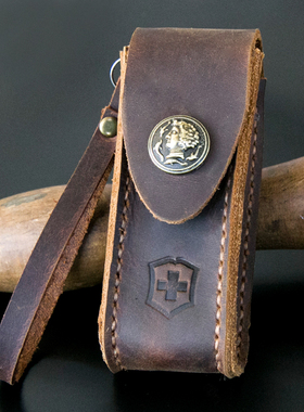 瑞士军刀套 猎人刀套皮套 刀鞘 折刀保护套刀包 手工真皮牛皮定制