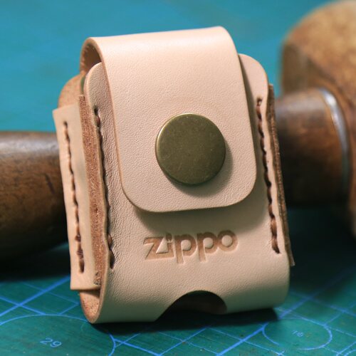 zippo正品植鞣牛皮火机皮套