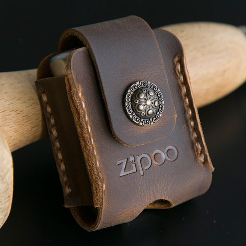 Zippo打火机皮套保护套纯手工复古真皮牛皮送礼正品挂腰防摔定做