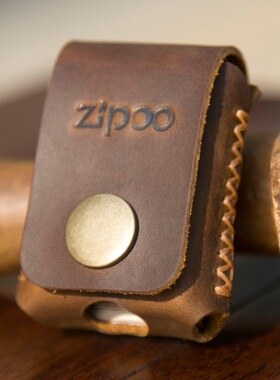 古道背夹插皮裤带包适用ZIPPO皮套打火机保护套复古真皮牛皮手工