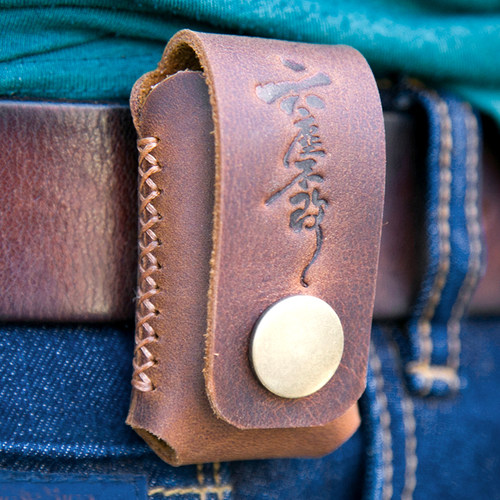 古道火机皮套保护套真皮手工