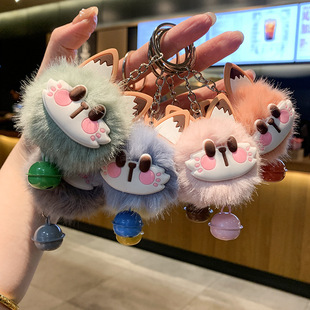 挂在包包上的小公仔铃铛财猫毛绒网红挂件小众书包钥匙扣宿舍女