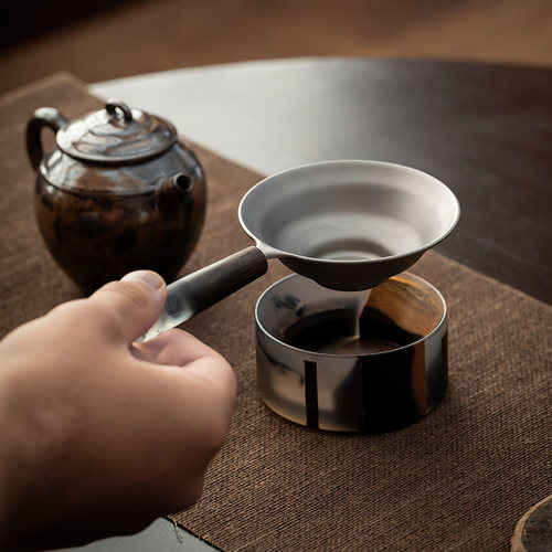 一体高档超细千孔纯钛茶漏茶滤