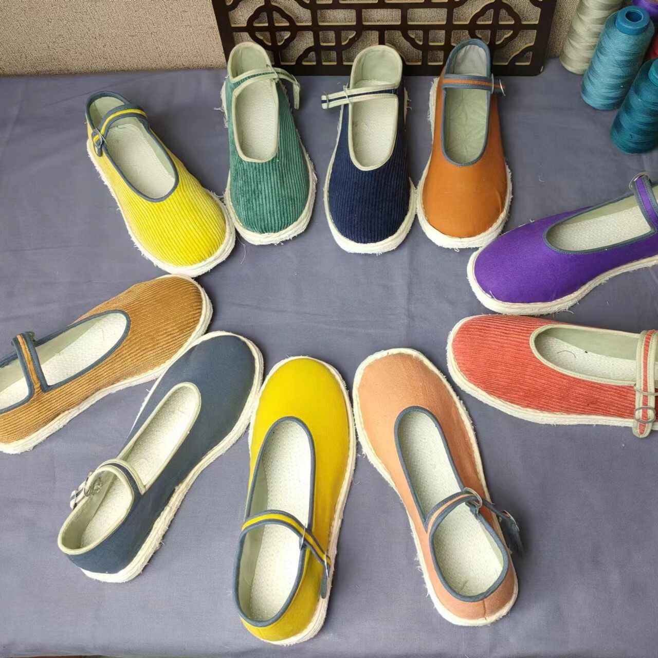 清仓素款手工布鞋手工纳千层底和机器纳千层底