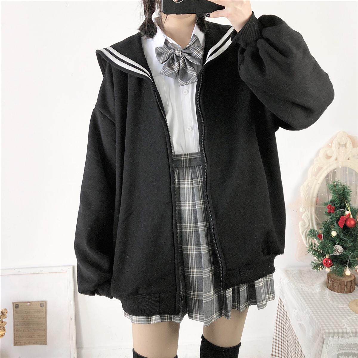 春秋季新款JK学院风可爱棒球服外套女韩版宽松学生卫衣日系风外穿
