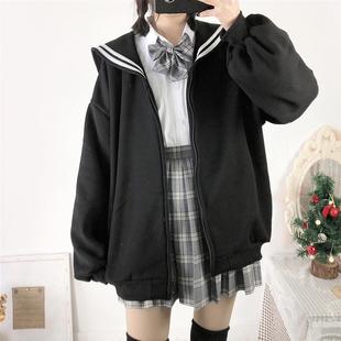 春秋季新款JK学院风可爱棒球服外套女韩版宽松学生卫衣日系风外穿