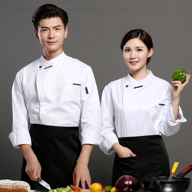 酒店厨师工作服长袖法式西餐厅厨师制服秋冬装连锁餐饮厨师长衣服