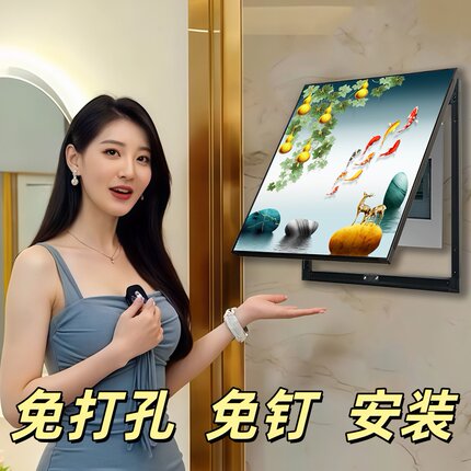电表箱装饰画竖款竖版竖式遮挡配电箱电闸盒遮挡免打孔轻奢美式鹿