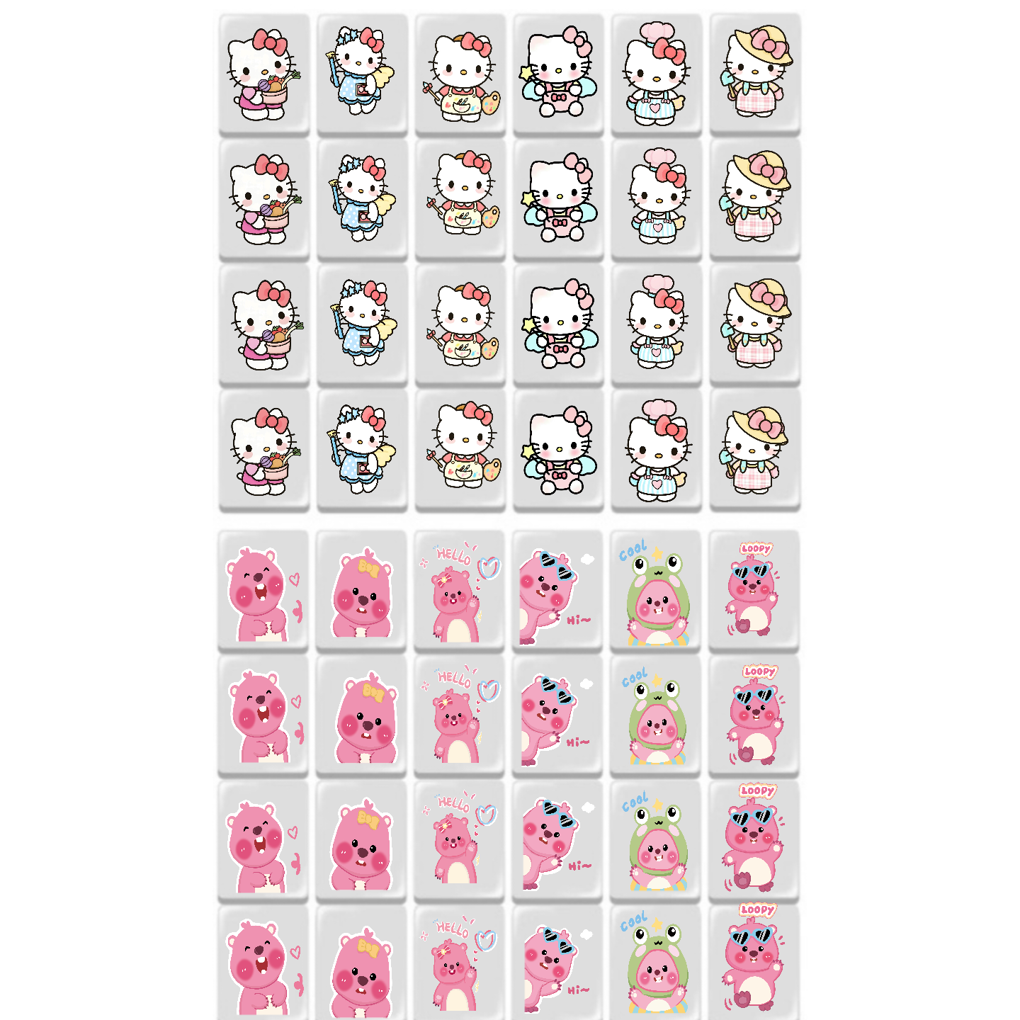 新款卡通可爱hello kitty创意个性麻将益智桌游亲子互动潮流跨境